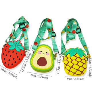 Fruit Design Silicone Sling Bag for Kids