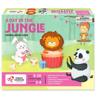 A Day in Jungle Bingo Board Games for Kids