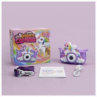 Unicorn -Themed Electronic Camera for Kids with Selfie Camera