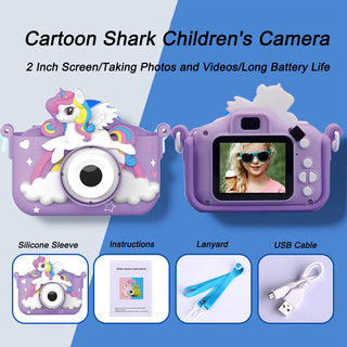 Unicorn -Themed Electronic Camera for Kids with Selfie Camera