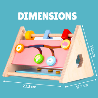 Cots and Cuddles Wooden Little Learner Activity Triangle for Kids Age1+