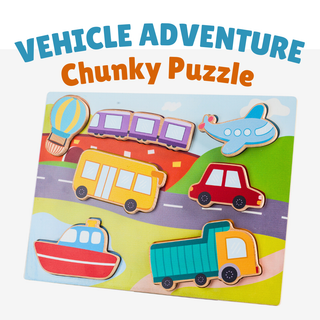 Wooden Vehicle Puzzle  for Kids