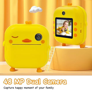 Kid-Friendly Duck-Theme Instant Capture and Print Camera