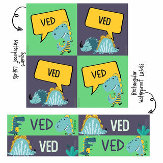 Labels Combo - Dino Colours (PREPAID ORDER)