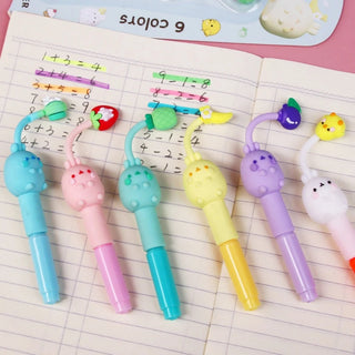 Cartoon Topper 6 Colours Highlighter