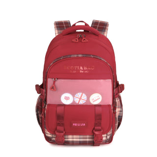 Dark Checks Backpack with Multiple Compartments, Pockets, and Side Bottle Holders: Stay Organized On-the-Go