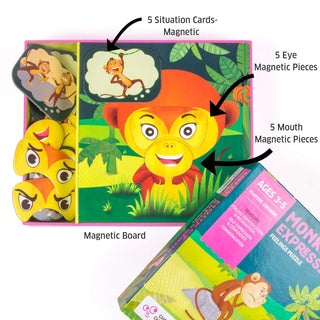 Monkey Expressions Feelings Puzzle for Kids