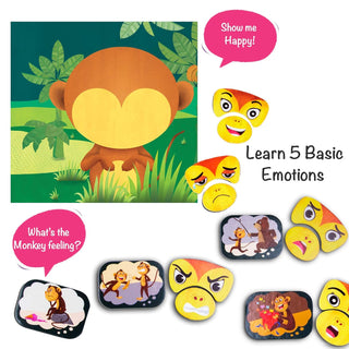 Monkey Expressions Feelings Puzzle for Kids