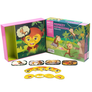 Monkey Expressions Feelings Puzzle for Kids