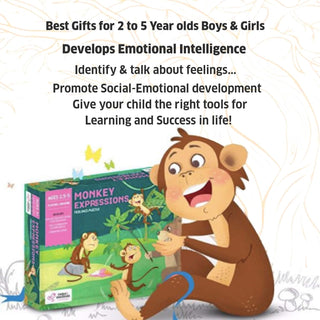 Monkey Expressions Feelings Puzzle for Kids