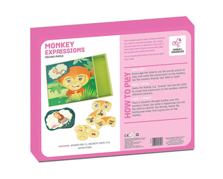 Monkey Expressions Feelings Puzzle for Kids