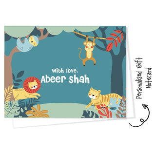 Personalised Gift Notecard - Animal Kingdom (18pcs) (PREPAID ONLY)