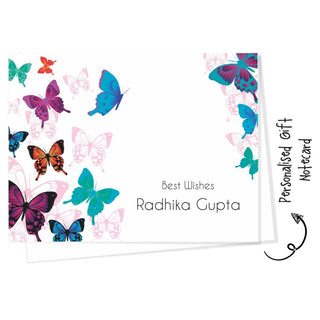 Personalised Gift Notecard - Butterfly (18pcs) (PREPAID ONLY)