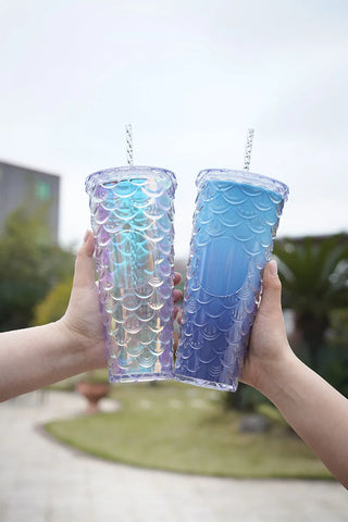 630ml Holographic Mermaid Tumbler for Kids (Random colour)