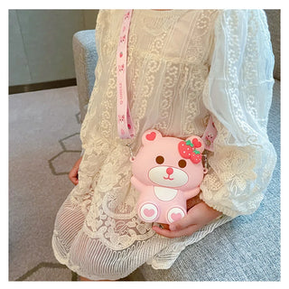 cute teddy sling bag for kids