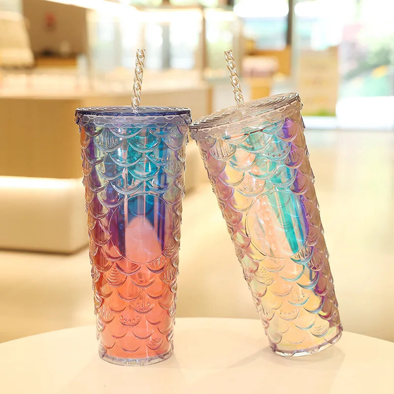 Holographic Underwater Mermaid “Contigo” Water Bottle