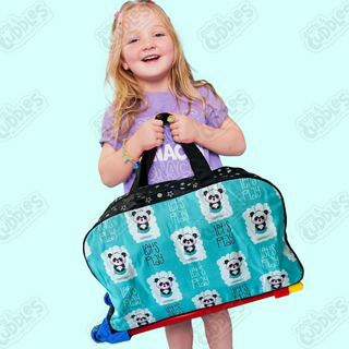 Cartoon-Themed Duffel Bag with Trolley For Kids (Panda)