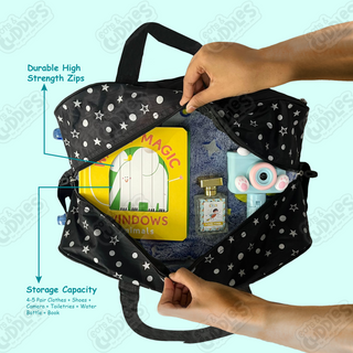 Cartoon-Themed Duffel Bag with Trolley For Kids (Panda)