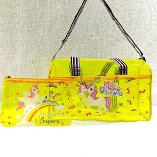 Cute Design Transparent Duffle Bag with Pouch