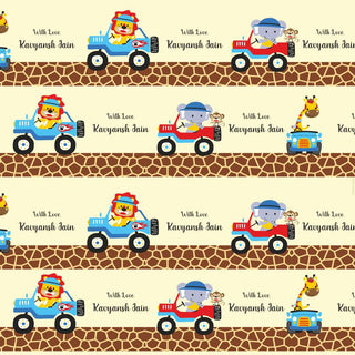 Personalised Wrapping Paper - Animal Ride (10pcs) (PREPAID ONLY)