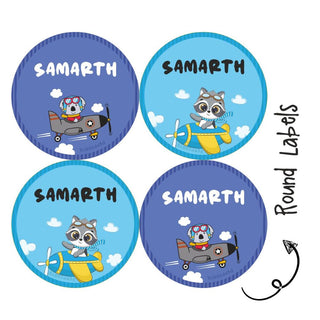 Round Waterproof Labels - Animal Ride (70 pcs) (PREPAID ONLY)