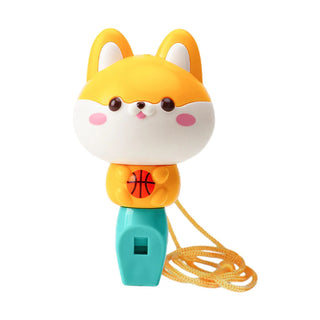 3D Cute Animal Design Whistle Toy with Lanyard