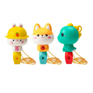 3D Cute Animal Design Whistle Toy with Lanyard