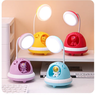 Cartoon Animal in UFO Design Table Desk LED Lamp