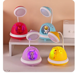 Cartoon Animal in UFO Design Table Desk LED Lamp