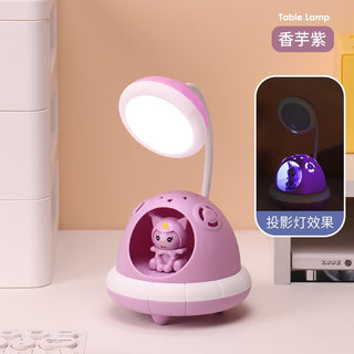 Cartoon Animal in UFO Design Table Desk LED Lamp