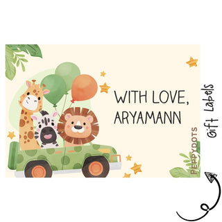 Gift Labels - Animals Drive (24pcs) (PREPAID ONLY)