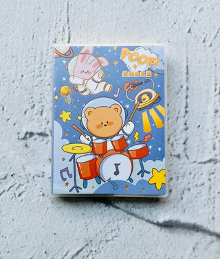 Cute A7 Kawaii Space Bear Cartoon Printed Mini Pocket Diary (Random Design)