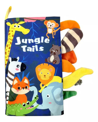 Jungle Animal Theme Printed Soft Cloth Baby Bibi Sound Bath Book