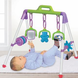 Easy Assembly Baby Play Gym with 5 Activity Toys for Infant Babies