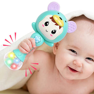 Colorful LED Rattle Music Hammer Toy for Infant Babies