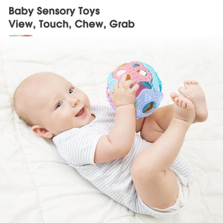 Baby Rattle Ball - Teething Sensory Montessori Toy for Infants