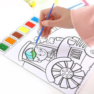 Doodle Delights: Compact Drawing Book with 6-Color Strip and Paintbrush (Jurassic Park)