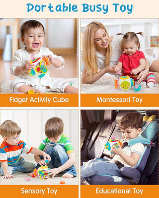 Montessori Busy Fidget Sensory Busy Cube for Toddlers