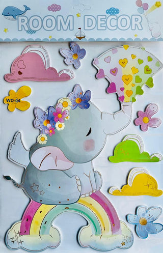 Adorable 3D Foam Wall Stickers Charming Baby Animal-Themed Home Decor