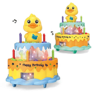 Duck Rotating Musical Birthday Cake Toy