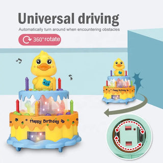 Duck Rotating Musical Birthday Cake Toy