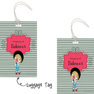 Luggage Tags - Camera Girl - Pack of 2 Tags - PREPAID ONLY