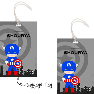 Luggage Tags - Captain America - Pack of 2 Tags - PREPAID ONLY