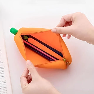 Carrot Design Silicone Pouch for Kids (1pc)