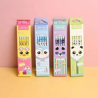 Cute Animal Design Pencil Set (Set of 12) (Random)