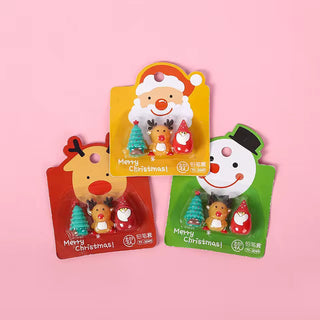 3pc Christmas Theme Pencil Toppers