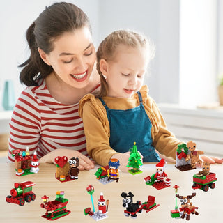 Christmas theme Mini Bricks Set (Random Design) (Pack of 1)