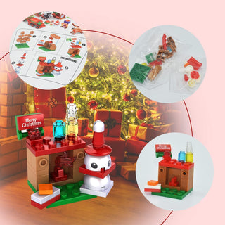 Christmas theme Mini Bricks Set (Random Design) (Pack of 1)