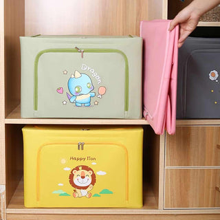 1pc Cartoon Animal Design Clothes Storage Collapsible Box