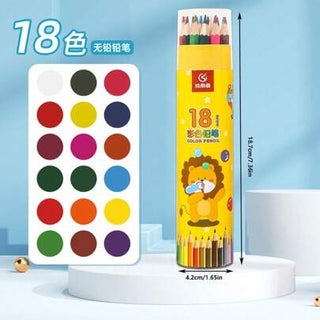 Animal Design Color Pencils - 18 Piece Set